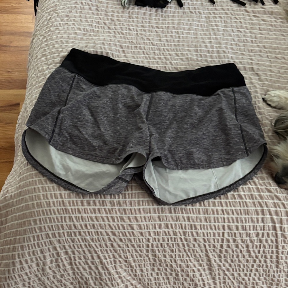 lululemon athletica Black and Gray Athletic Shorts
